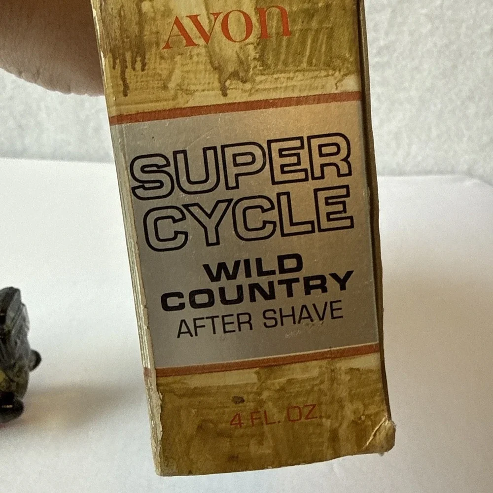 Vintage Avon Super Cycle Motorcycle After Shave Bottle Decanter 4oz Full W/Box